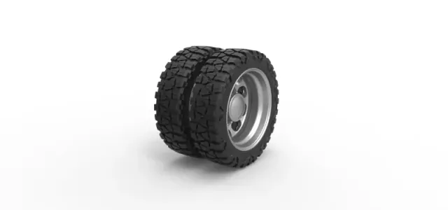 Diecast Rear semi wheel for pickup Version 4 Scale 1:25 — Фото 2 из 12