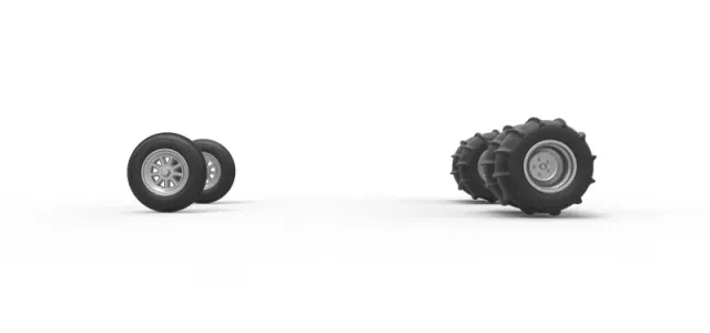 Wheel Set of water pumper Sand buggy Version 1 Scale 1:25 — Image 4 of 12