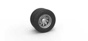 Diecast Rear custom wheel of semi truck Version 7 Scale 1:25