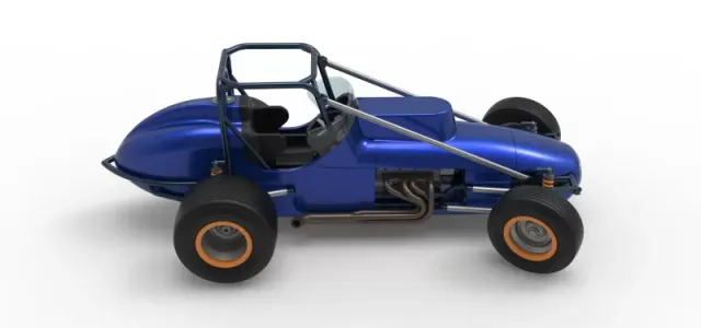Dirt Silver Crown Champ car while turning Scale 1:25 — Фото 23 из 30