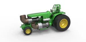 Diecast Pulling Tractor with 3 jet engines 1:25