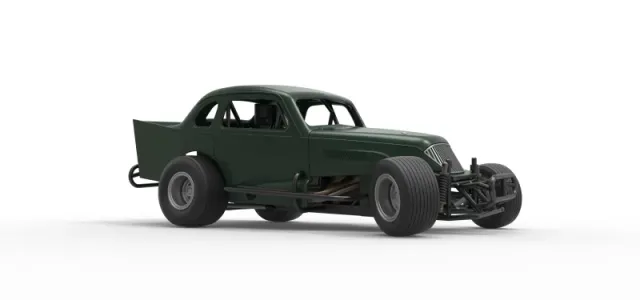 Vintage Dirt Modified stock car while turning Scale 1:25 — Image 25 of 30