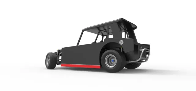 Vintage Dirt Modified stock car V6 while turning Scale 1:25 — Фото 13 из 31