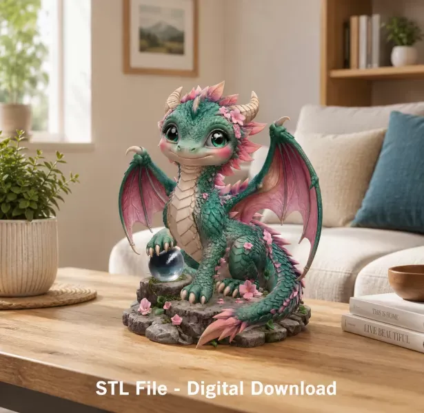 Blossom Baby Dragon STL File for 3D Print — Фото 2 из 15