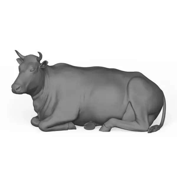 3D Printable Cow Sitting Pose — Фото 3 из 6