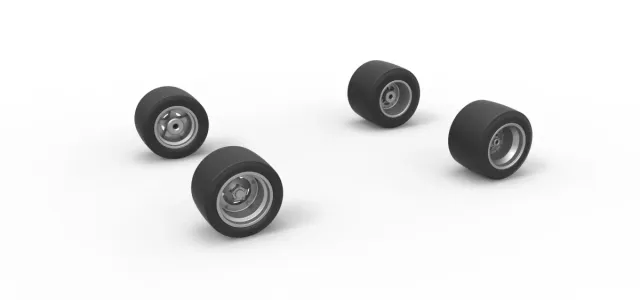 Wheel set of Asphalt Supermodified stock car Scale 1:25 — Image 10 of 10