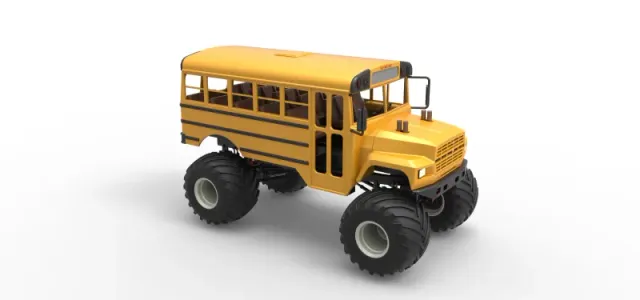Vintage School bus Monster Truck Scale 1:25 — Фото 21 из 26