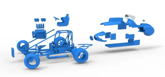 Dirt Silver Crown Champ car while turning Scale 1:25 — Фото 28 из 30