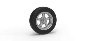 Front wheel of old school dragster Version 7 Scale 1:25