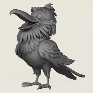Cartoon Toy Bird Print Ready 3D Model
