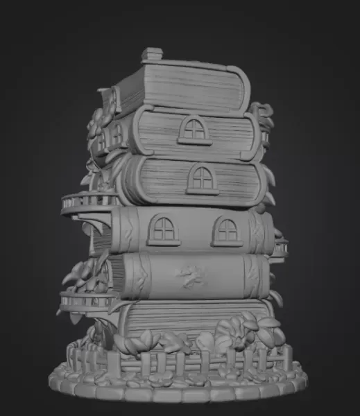 Enchanted Book Tower House STL File 3D Printable — Фото 9 из 10