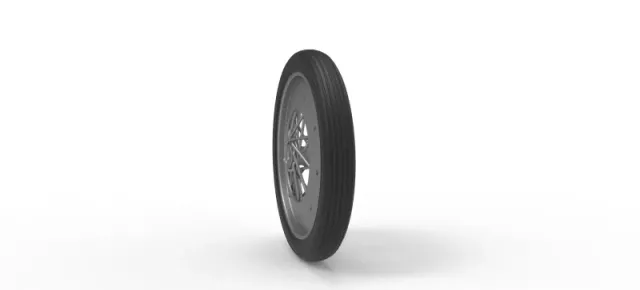 Front wire wheel of vintage dragster Version 3 Scale 1:25 — Image 8 of 14