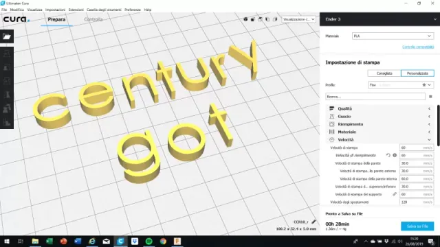 CENTURY GOT font lowercase 3D letters STL file — Фото 5 из 6