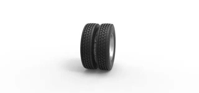 Diecast Rear custom wheel of semi truck Version 3 Scale 1:25 — Фото 3 из 12