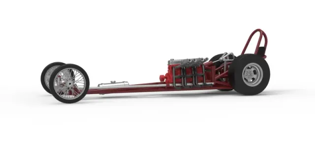 Vintage Front engine dragster Base Version 6 Scale 1:25 — Image 2 of 30