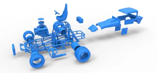 Vintage Sprint car Version 2 Scale 1:25 — Фото 28 из 31
