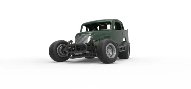 Vintage Dirt Modified stock car while turning Scale 1:25 — Image 6 of 30