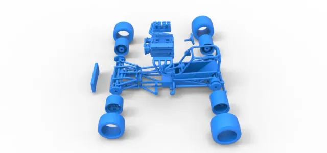 Supermodified front engine race car Base Scale 1:25 — Фото 29 из 31