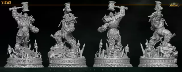 Warcraft Thrall Durotan Busto Print Model 3D STL — Фото 2 из 8