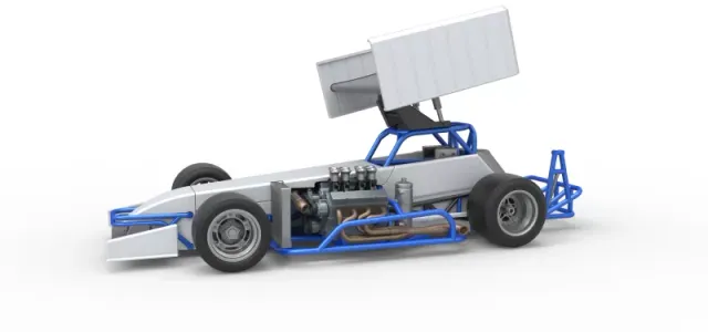 Supermodified front engine race car V4 Scale 1:25 — Фото 27 из 31