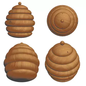Wooden Honey Jar