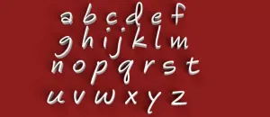 INK DRAFT Font lowercase 3D letters STL file