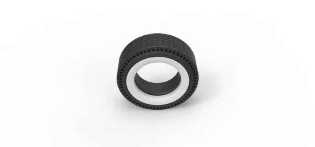 Whitewall rear tire of vintage dragster Version 9 Scale 1:25 — Фото 6 из 9