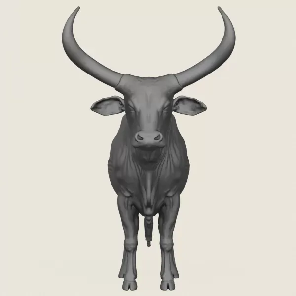 Indian Bull Print Ready 3D Model — Фото 2 из 5