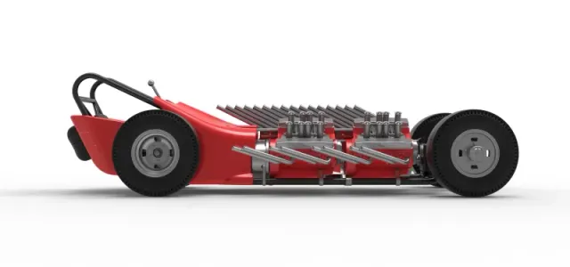 Vintage AWD Dragster Version 2 Scale 1:25 — Фото 22 из 30