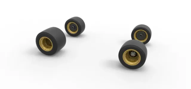 Wheel set of Vintage Asphalt Supermodified stock car 1:25 — Фото 10 из 14