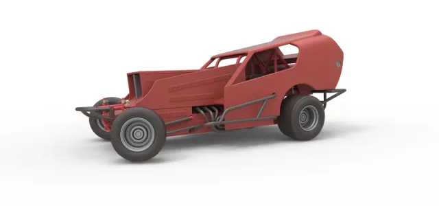 Vintage Dirt Modified stock car Version 4 while turning 1:25 — Фото 31 из 31
