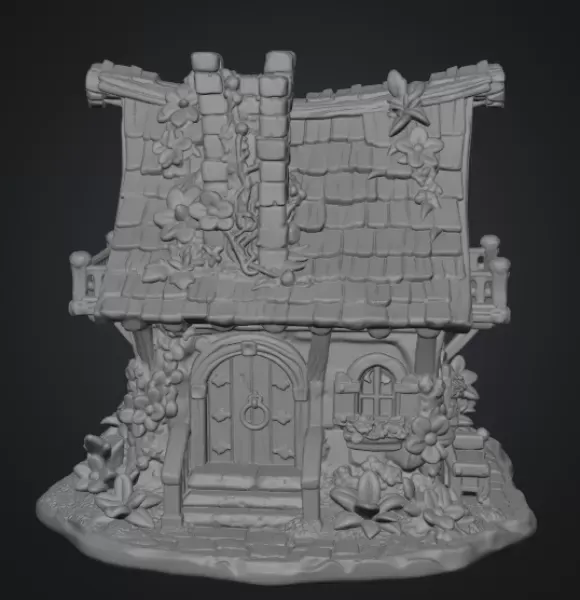Enchanted Bloom Cottage STL File for 3D Printing — Image 9 of 13