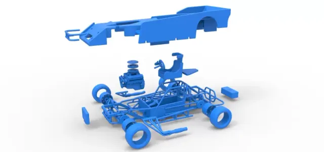 Small Block Supermodified race car Scale 1:25 — Image 28 of 31