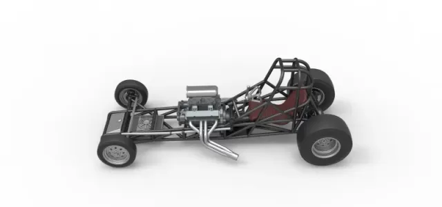 Vintage Front engine dragster Base Version 4 Scale 1:25 — Фото 10 из 26