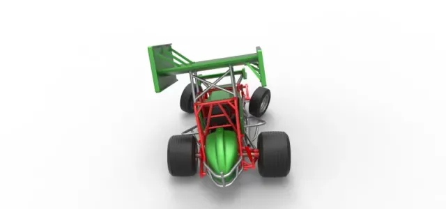 Vintage Winged Sprint car while turning Scale 1:25 — Фото 16 из 29