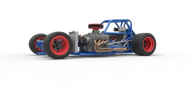 Supermodified front engine race car Base Version 4 Scale 1:25 — Image 2 of 30