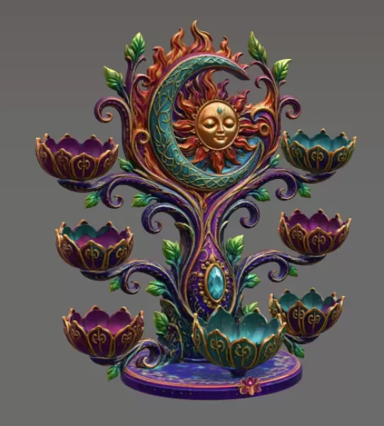 Celestial Sun and Moon Organizer STL File for 3D Print — Фото 12 из 17