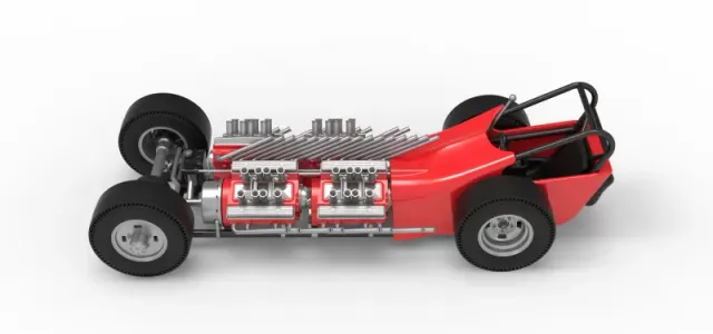 Vintage AWD Dragster Version 2 Scale 1:25 — Фото 10 из 30
