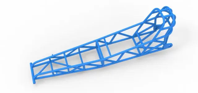 Frame of old school Front engine dragster Version 7 Scale 1:25 — Фото 3 из 13