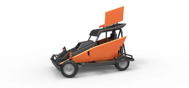 New Zealand Ministock car while turning Version 2 Scale 1 to 25 — Image 30 of 30