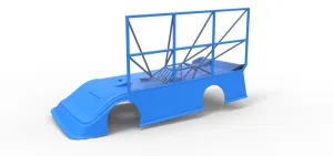 Shell of Super Dirt Late model with side wing Scale 1:25