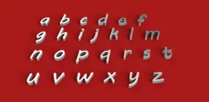 MVBOLI font lowercase 3D letters STL file