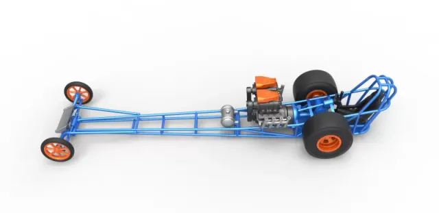 Front engine dragster with double supercharged V8 Scale 1:25 — Фото 7 из 31