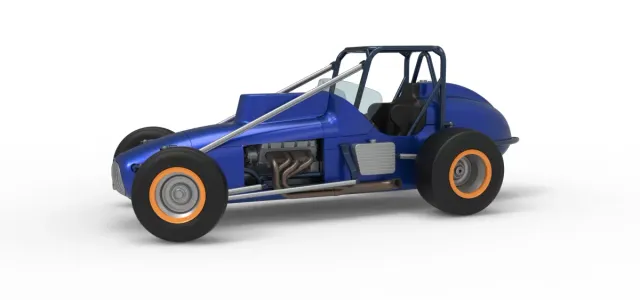 Dirt Silver Crown Champ car while turning Scale 1:25 — Фото 30 из 30