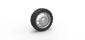 Diecast Front semi wheel for pickup Version 4 Scale 1:25