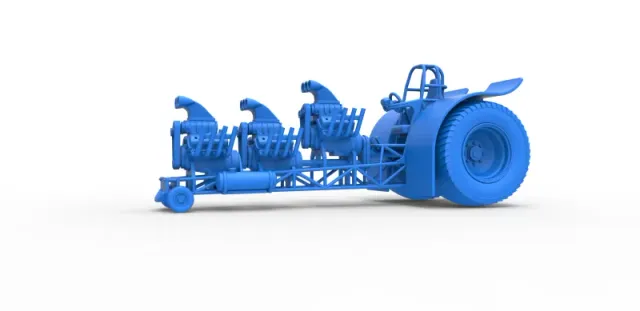 Diecast Pulling tractor with 3 engines V8 Scale 1 to 25 — Image 13 of 30