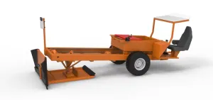 Garden Tractor pulling sled Scale 1:25