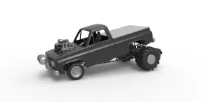 Diecast old school pulling truck 2wd Scale 1:25