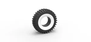 Diecast Whitewall Trom tire Scale 1:25