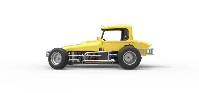 Vintage Sprint car while turning Version 2 Scale 1:25 — Фото 7 из 29